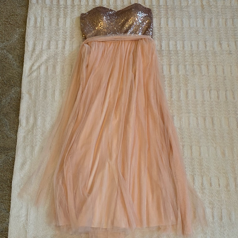 Christina Wu Rose Gold Bridesmaid Dress